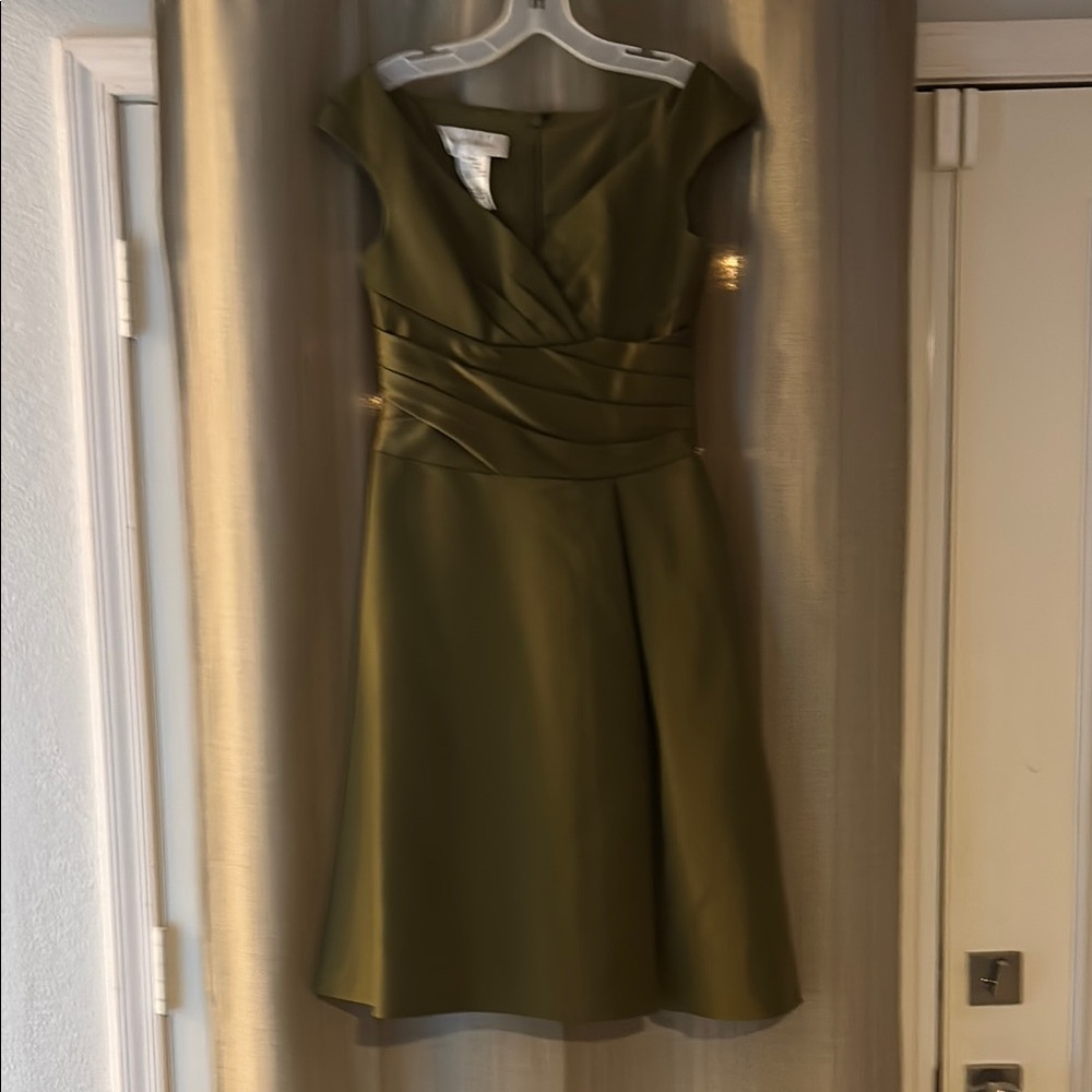 Elegant Olive Green Dress